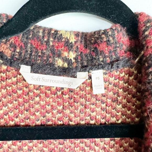 Soft Surroundings Collared Open Cardigan Coat Jacket Sweater Knit Long Sleeves S - Picture 3 of 13